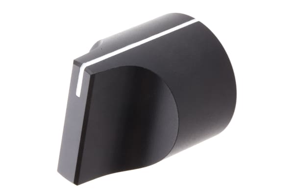 Product image for Black solid aluminium knob,22mm dia