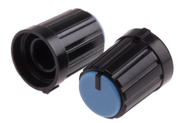 Product image for Knob push on spline shaft Black/Blue