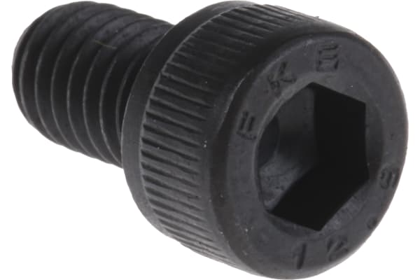 Product image for Blk steel socket head cap screw,M6x10mm