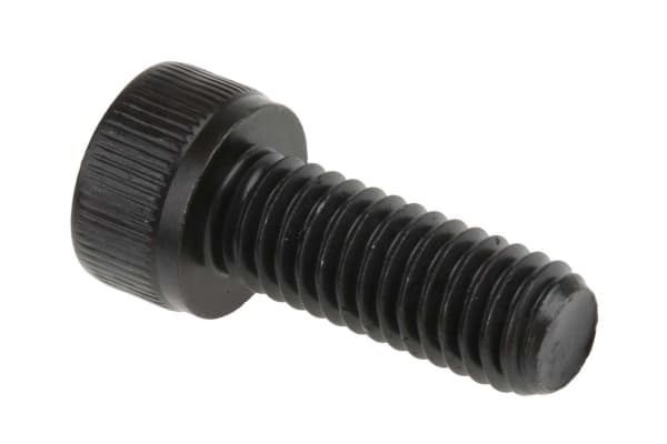 Product image for Blk steel socket head cap screw,M6x16mm