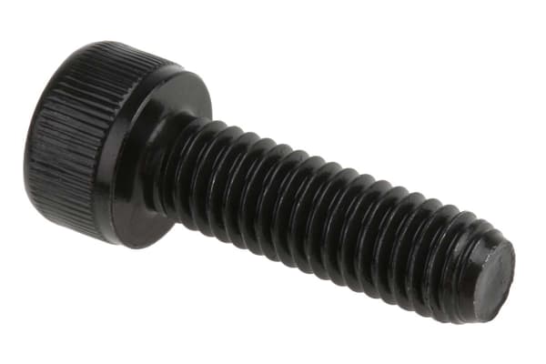 Product image for Blk steel socket head cap screw,M6x20mm