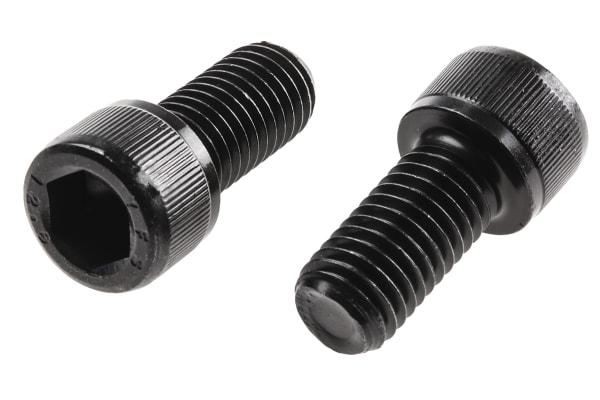 Product image for Blk steel socket head cap screw,M12x25mm