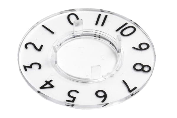 Product image for Figure dial for knob,21mm 0-11 at 30deg