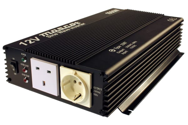 Product image for 1000W DC-AC Car Power Inverter, 10 → 15V dc / 230V ac