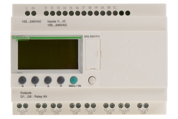 Product image for ZELIO COMPACT PLC MODULE,SR2B201FU 20I/O