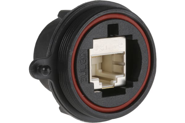 Product image for IP68 CAT5E RJ45 PANEL MOUNTED COUPLER