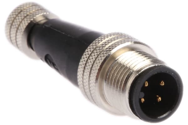 Product image for 4 POLE M8-FEMALE TO M12-MALE ADAPTOR