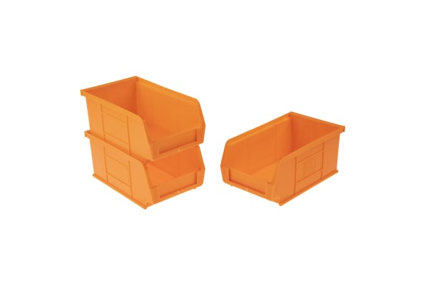 Product image for Orange std storage bin,101x167x76mm