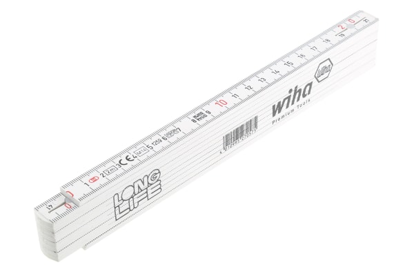 Product image for PLASTIC RULE METRE LONGLIFE 2M