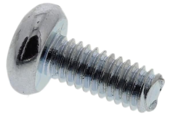 Product image for ZnPt steel pan head screw,M2.5x6mm L