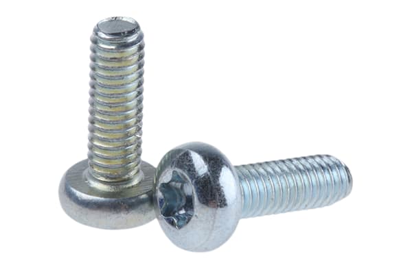 Product image for ZnPt steel 6lobe pan head screw,M4x12mm