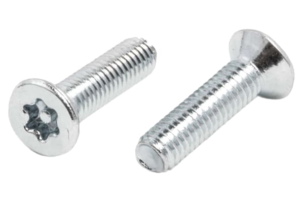 Product image for ZnPt steel 6 lobe csk head screw,M3x12mm