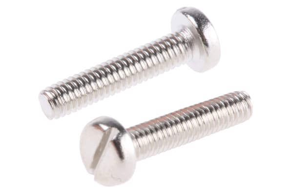 Product image for NiPt brass slot pan head screw,M2.5x12mm