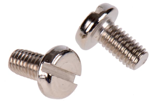 Product image for NiPt brass slot pan head screw,M3x6mm