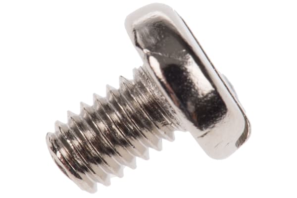 Product image for NiPt brass slot pan head screw,M4x6mm