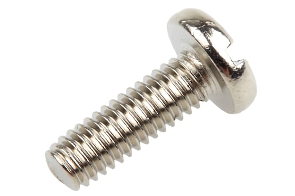 Product image for NiPt brass slot pan head screw,M4x12mm