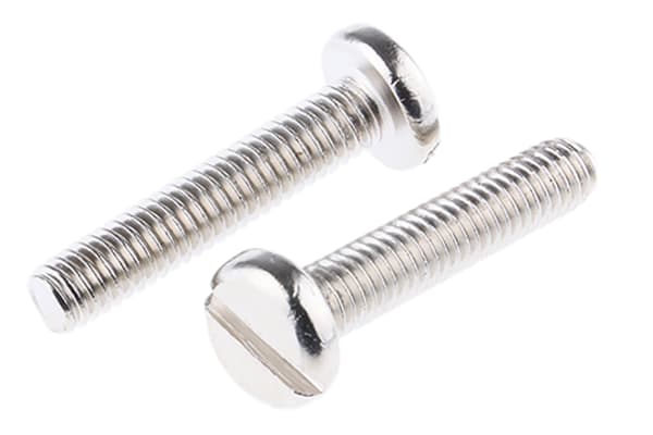 Product image for NiPt brass slot pan head screw,M4x20mm