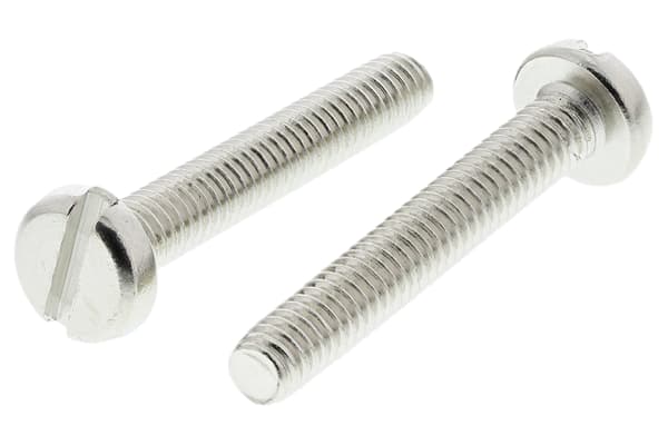 Product image for NiPt brass slot pan head screw,M4x25mm