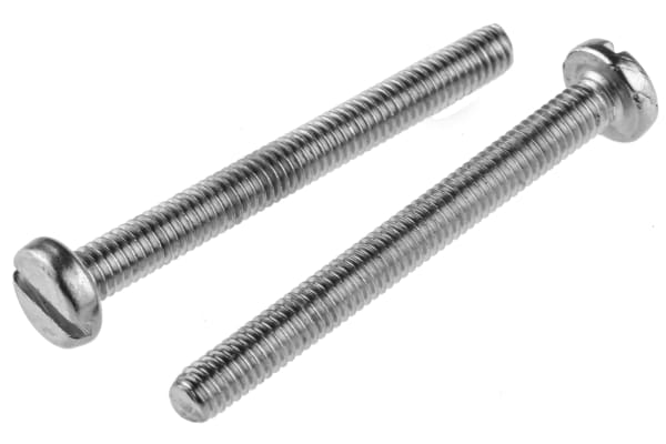 Product image for NiPt brass slot pan head screw,M4x40mm