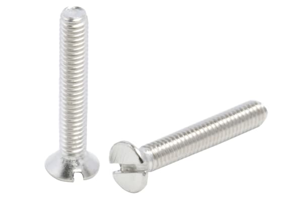 Product image for NiPt brass slot csk head screw,M2.5x16mm