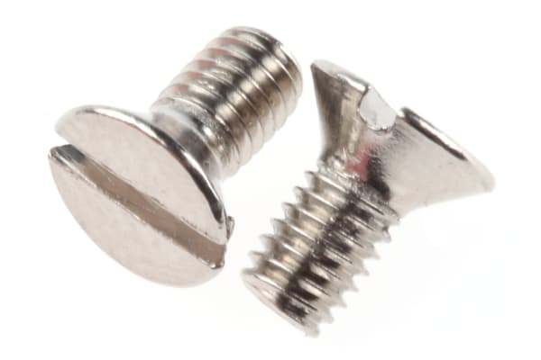 Product image for NiPt brass slot csk head screw,M3x6mm