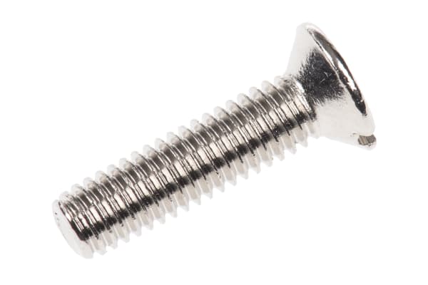 Product image for NiPt brass slot csk head screw,M3x12mm