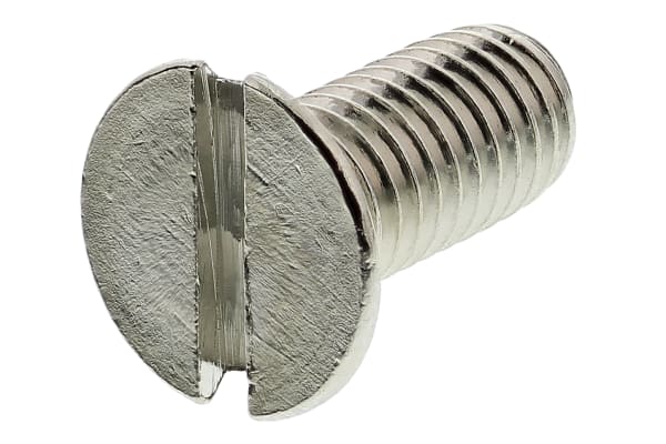 Product image for NiPt brass slot csk head screw,M5x12mm