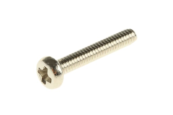 Product image for NiPt brass cross pan head screw,M2x12mm