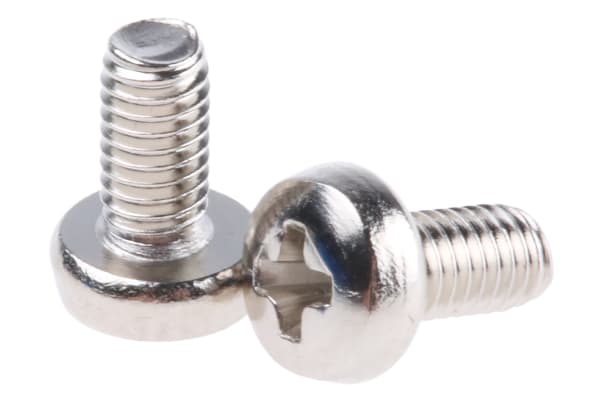 Product image for NiPt brass cross pan head screw,M3x6mm