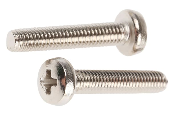 Product image for NiPt brass cross pan head screw,M3x16mm