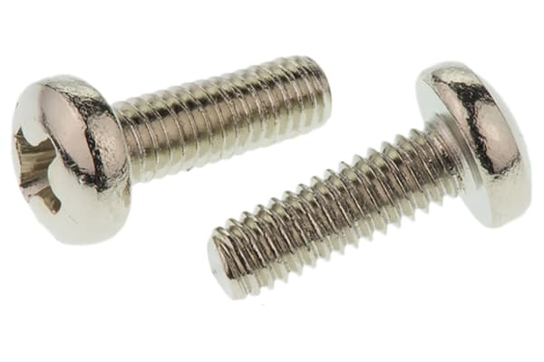 Product image for NiPt brass cross pan head screw,M4x12mm