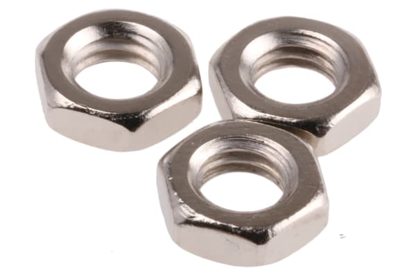 Product image for Nickel plated brass half nut,M5