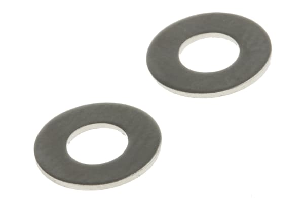 Product image for Nickel plated brass plain washer,M3.5