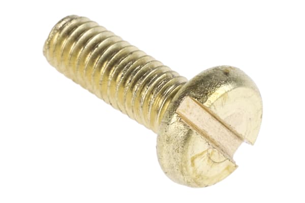 Product image for Brass slotted pan head screw,M4x12mm