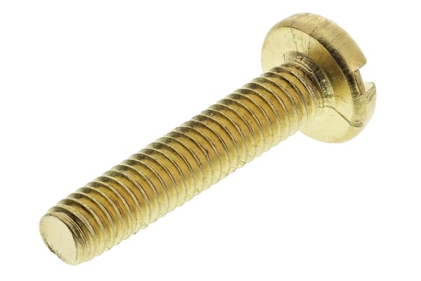 Product image for Brass slotted pan head screw,M4x20mm