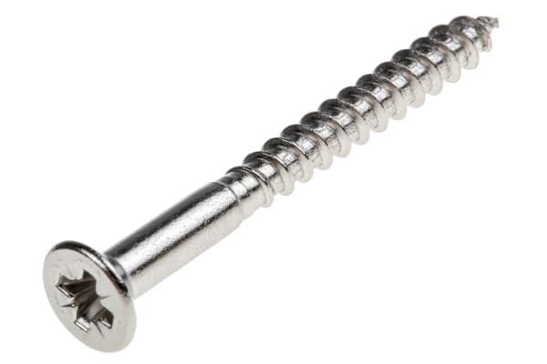 Product image for Cross csk head woodscrew,No.8x1 1/2in