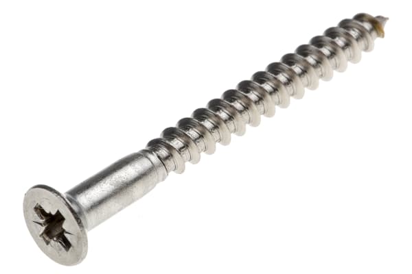Product image for Cross csk head woodscrew,No.10x2in