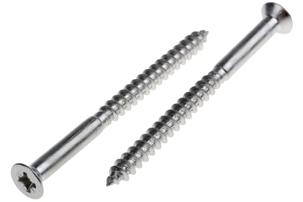 Product image for Cross csk head woodscrew,No.10x2 1/2in