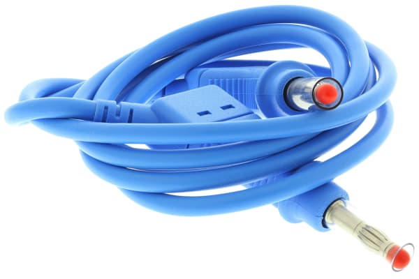 Product image for 4MM TEST LEAD BLUE 1M