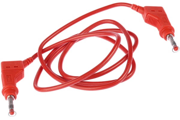 Product image for Red SIL test lead w/stack plug,1mx4mm