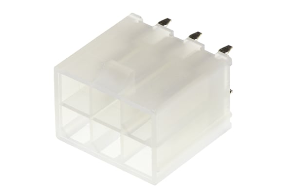 Product image for 6 way vertical PCB header,Mini-Fit Jr