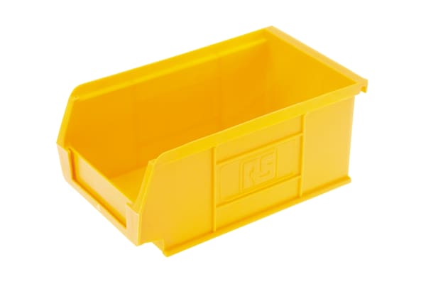Product image for Yellow polyprop storage bin,101x167x76mm