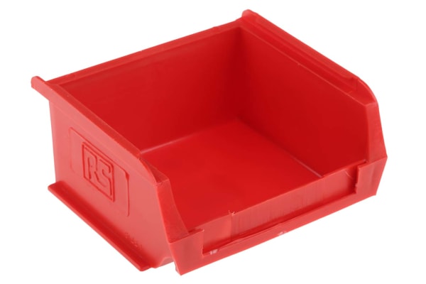 Product image for Red polyprop storage bin,100x90x50mm