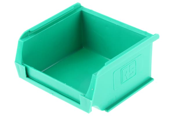 Product image for Green polyprop storage bin,100x90x50mm