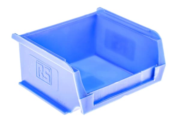 Product image for Blue polyprop storage bin,100x90x50mm