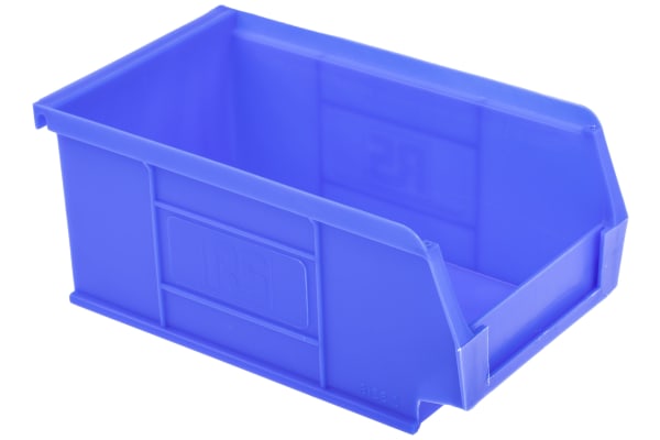 Product image for Blue polyprop storage bin,101x167x76mm