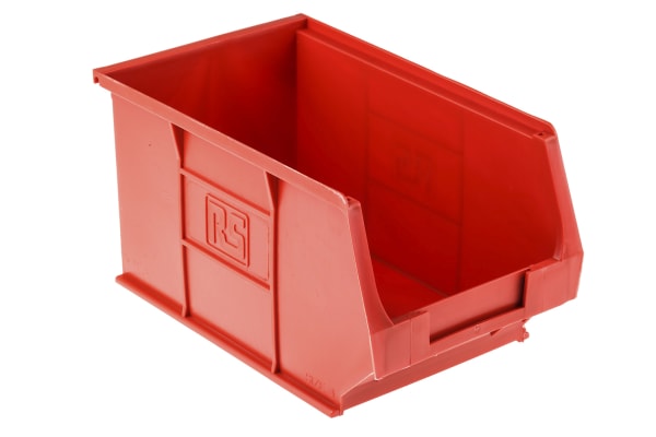 Product image for Red polyprop storage bin,150x240x130mm