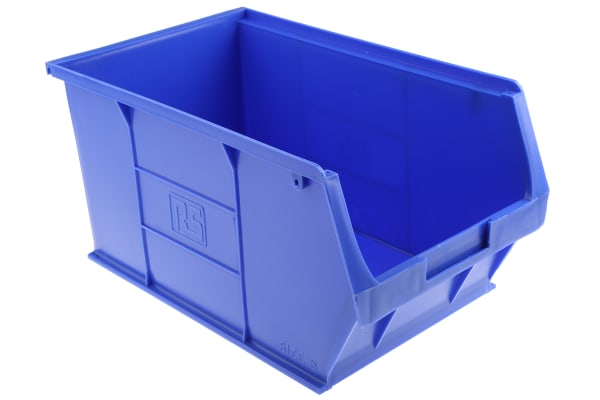 Product image for Blue polyprop storage bin,205x350x181mm