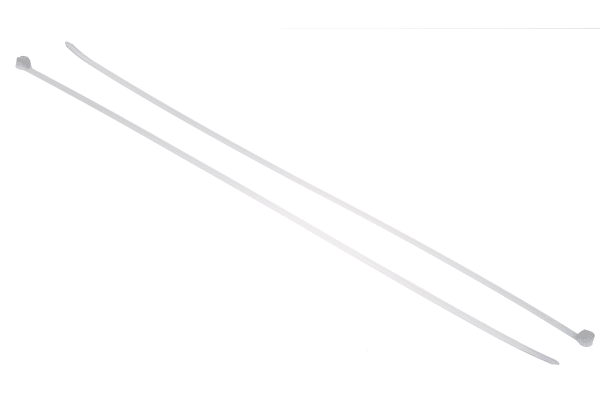 Product image for WHITE NYLON STANDARD CABLE TIE 361X4.8MM