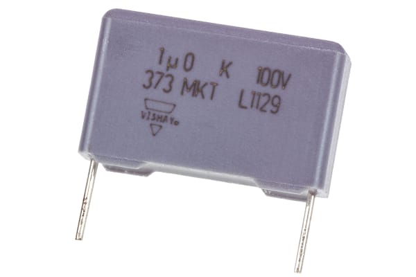 Product image for MKT373 radial poly cap,1uF 100Vdc 15mm